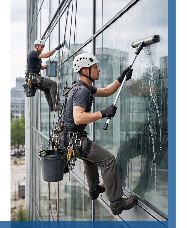 Мойка витражей альпинистами в Смоленске от 718 р. под ключ|ВЫСОТНИК-Смл