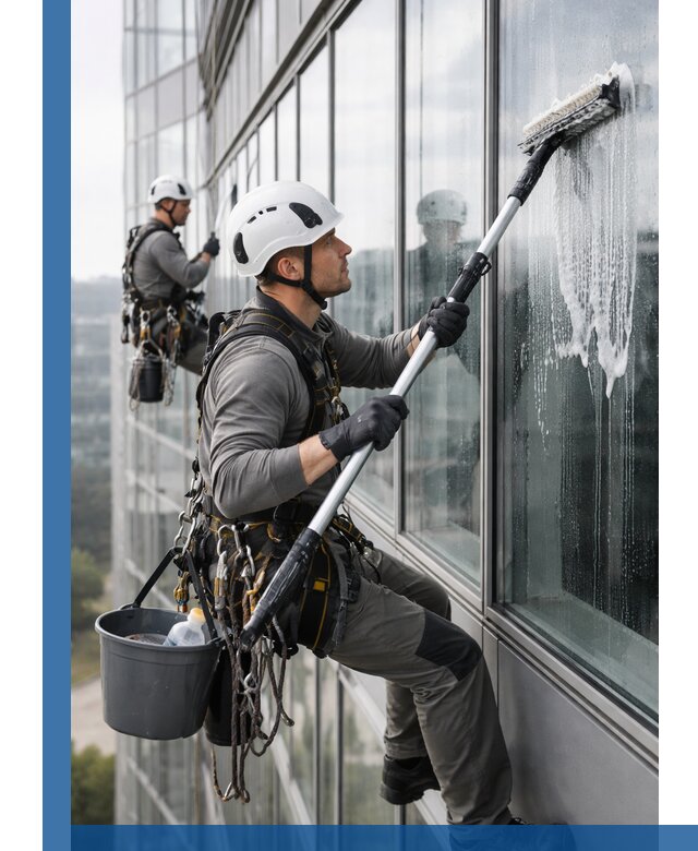 Высотная мойка сплошного остекления с выездом в Смоленске