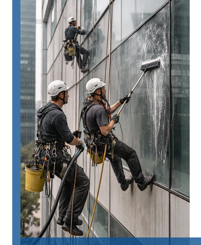 Профессиональная высотная мойка фасадов зданий в Смоленске
