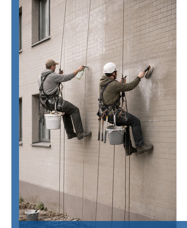 Удаление высолов с фасада зданий в Смоленске без повреждений и следов