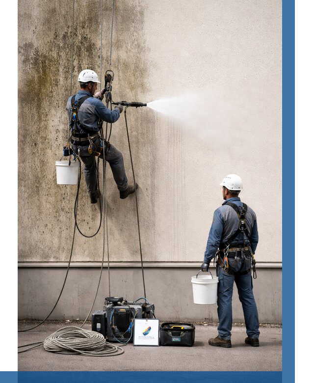 Очистка фасада от плесени в Смоленске от 308 р. | ВЫСОТНИК-Смл