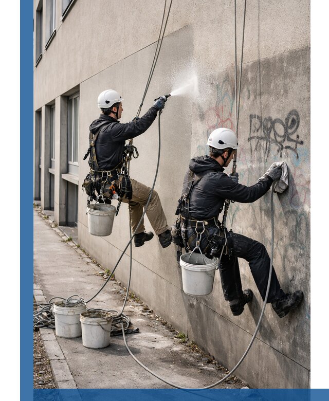 Антиграффити покрытие фасада с защитой от надписей в Смоленске