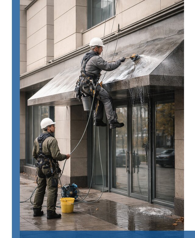 Профессиональная мойка козырьков и навесов в Смоленске