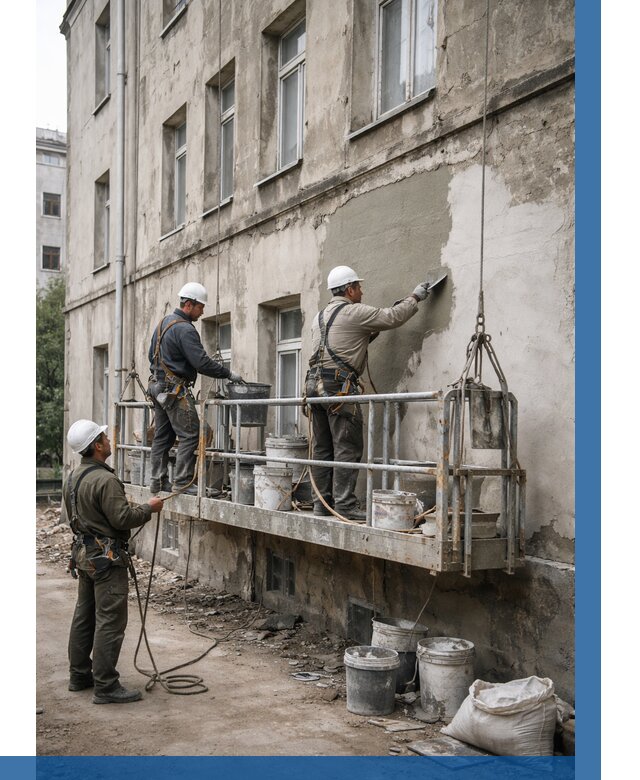 Капитальный ремонт фасада в Смоленске от 4307 р. | ВЫСОТНИК-Смл