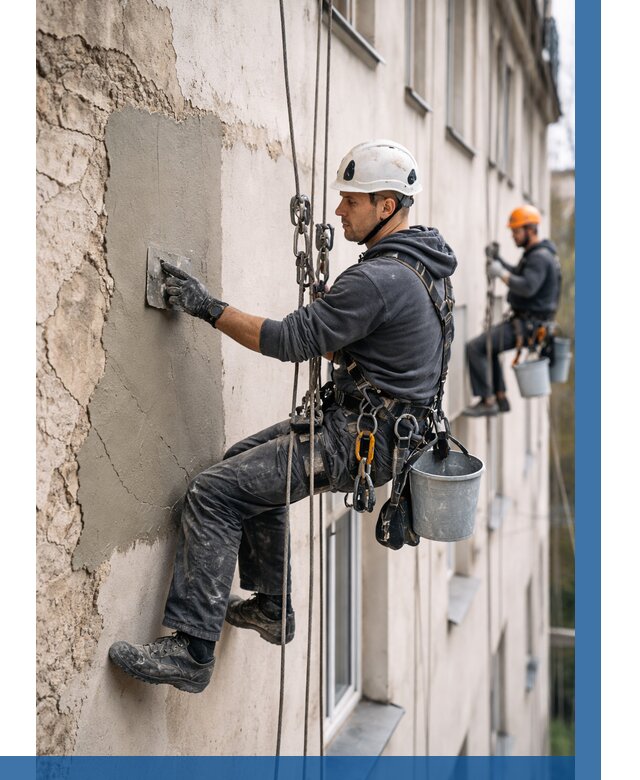 Восстановление штукатурки фасада в Смоленске от 1231 р. | ВЫСОТНИК-Смл