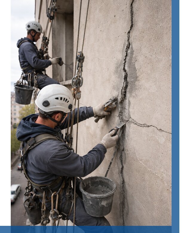 Заделка трещин на фасаде в Смоленске от 923 р. | ВЫСОТНИК-Смл