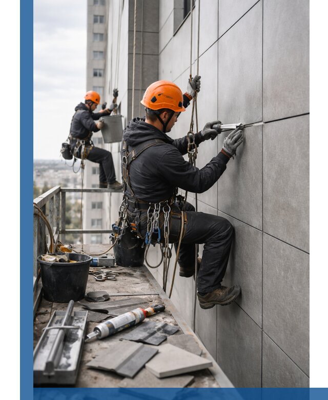 Профессиональный ремонт фасада из керамогранита в Смоленске