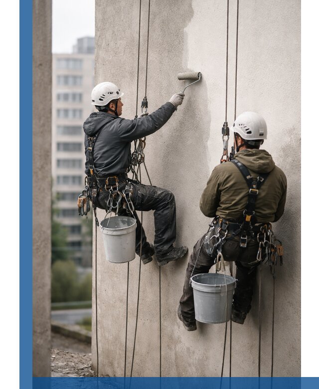 Покраска фасадов высотными альпинистами в Смоленске с гарантией