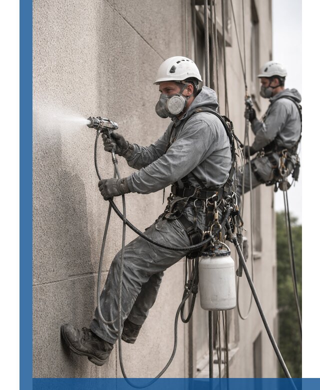 Безвоздушная покраска фасадов зданий в Смоленске профессионально