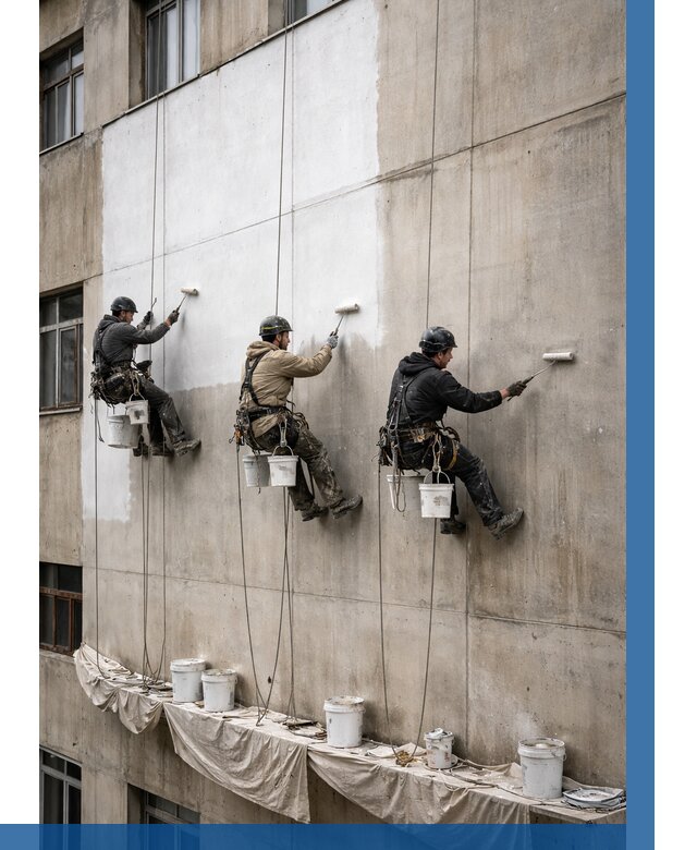 Покраска бетонного фасада в Смоленске от 359 р за м2 | ВЫСОТНИК-Смл