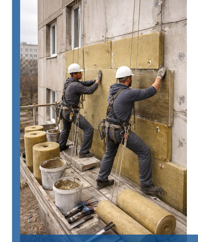 Утепление фасада минватой в Смоленске под ключ с гарантией