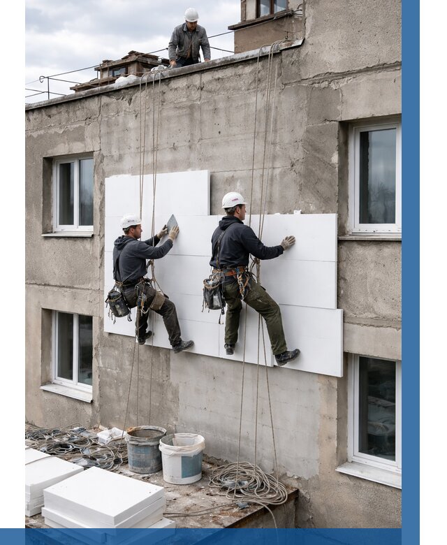 Утепление фасада пенополистиролом в Смоленске от 1846 р. | ВЫСОТНИК-Смл