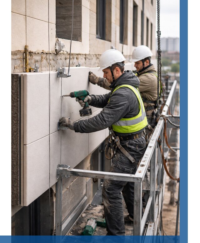 Монтаж фасадных термопанелей в Смоленске от 1538 р. | ВЫСОТНИК-Смл