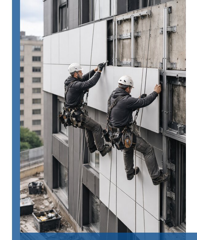 Монтаж композитных панелей фасада в Смоленске под ключ
