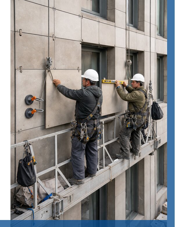 Монтаж керамогранита на фасад в Смоленске от 2564 р. | ВЫСОТНИК-Смл