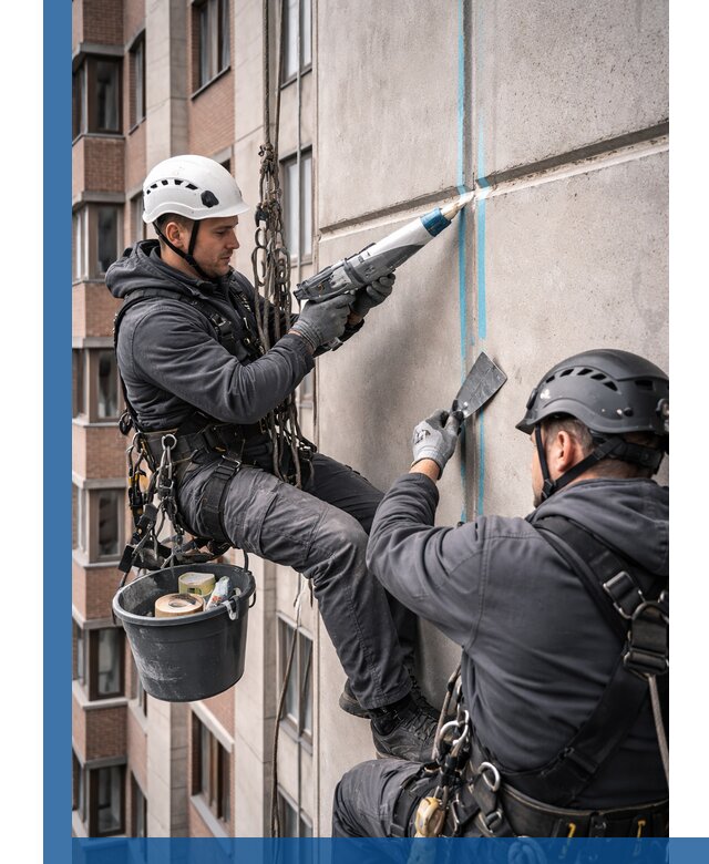 Вторичная герметизация швов фасада и кровли в Смоленске