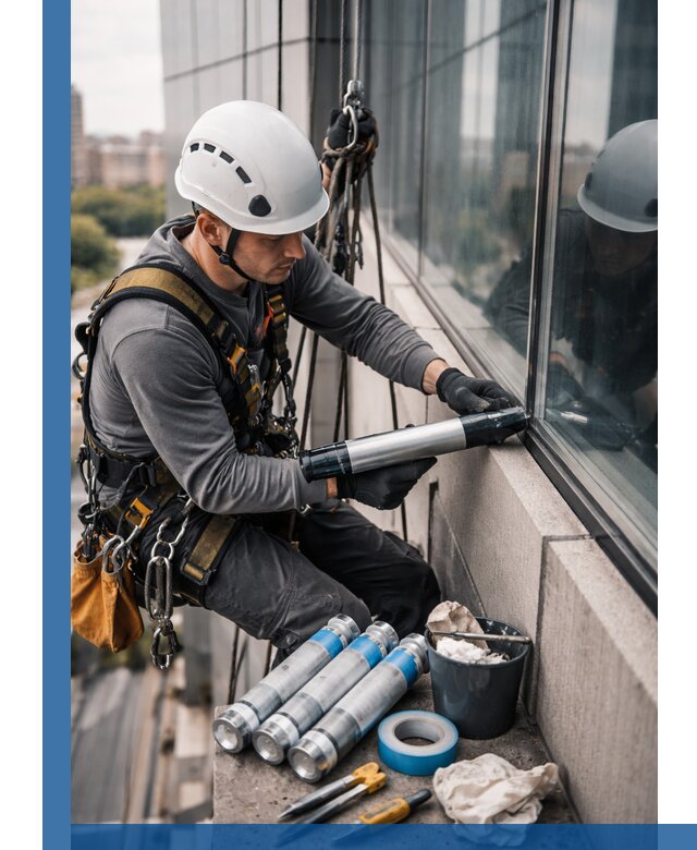 Герметизация стыков витража в Смоленске для герметичных фасадов