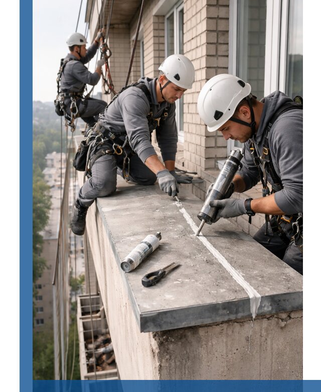 Герметизация балконного козырька в Смоленске профессионально