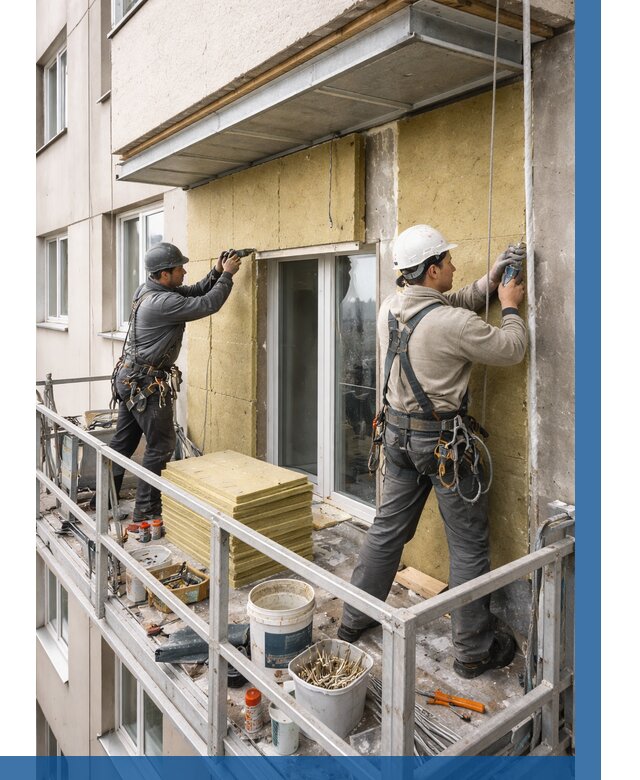 Утепление балкона снаружи в Смоленске от 1641 р. под ключ ВЫСОТНИК-Смл