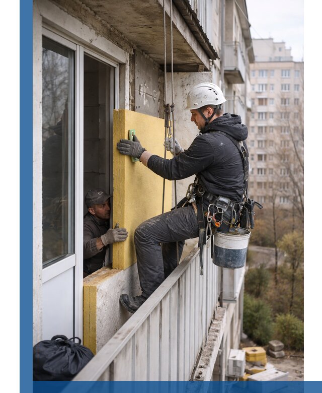 Профессиональное утепление балкона снаружи в Смоленске под ключ