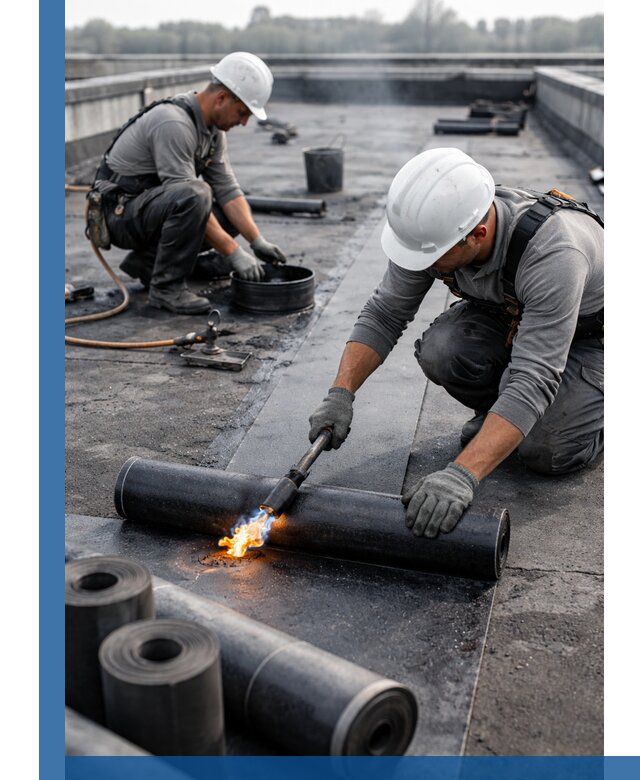 Ремонт рулонной кровли в Смоленске герметизация и восстановление