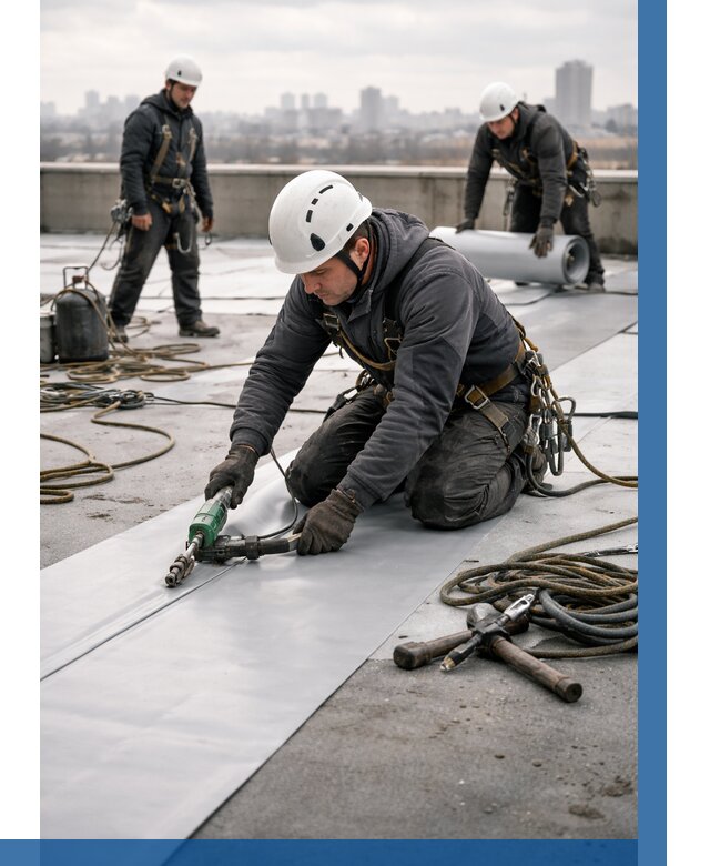 Ремонт мембранной кровли в Смоленске от 1846 р./м2 | ВЫСОТНИК-Смл