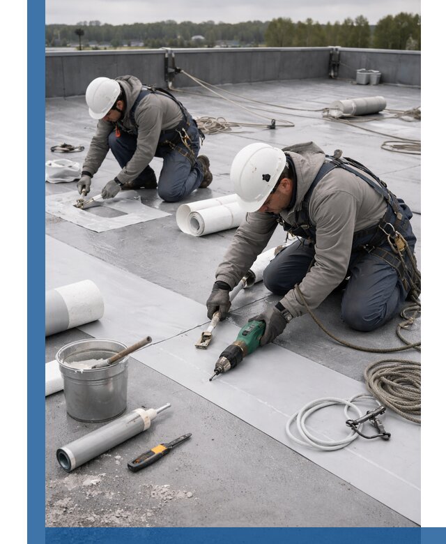 Ремонт мембранной кровли в Смоленске качественно и с гарантией