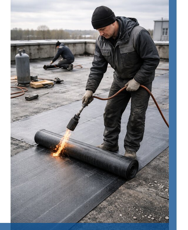 Ремонт наплавляемой кровли в Смоленске от 718 р. | ВЫСОТНИК-Смл