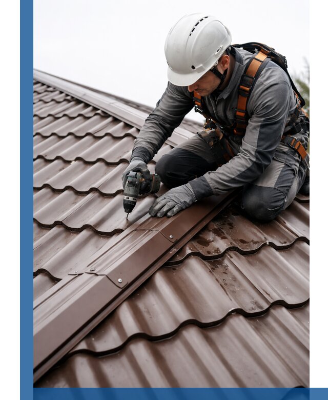 Ремонт металлочерепицы на крыше в Смоленске профессионально