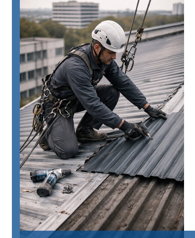 Ремонт профнастила на кровле в Смоленске, работы под ключ