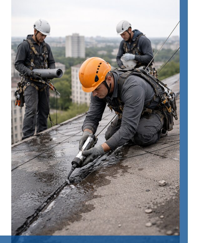 Устранение протечек кровли в Смоленске от 12306 р. | ВЫСОТНИК-Смл