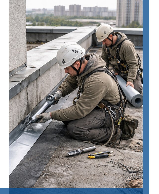 Ремонт кровельных примыканий в Смоленске от 1231 р. | ВЫСОТНИК-Смл