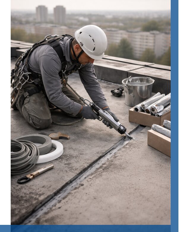 Герметизация швов кровли в Смоленске от 461 р./м2 | ВЫСОТНИК-Смл