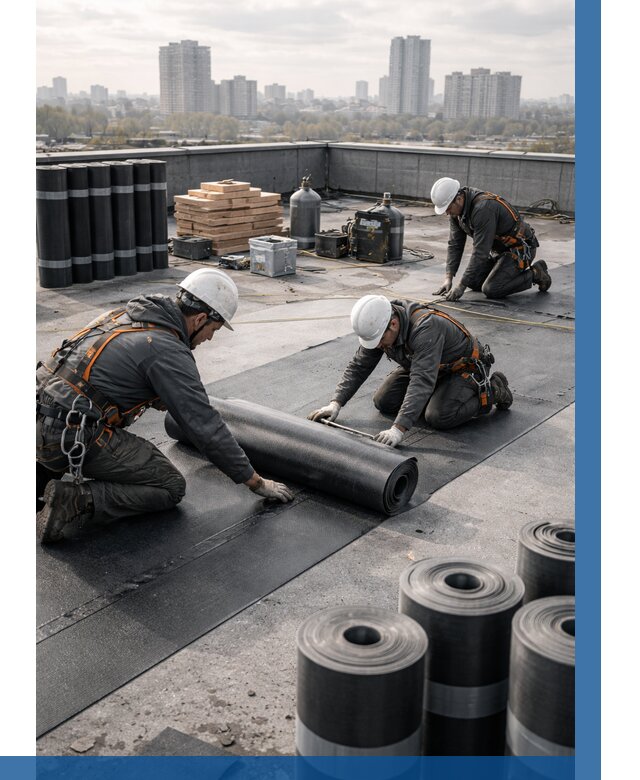 Монтаж мягкой кровли под ключ в Смоленске от 461 р. | ВЫСОТНИК-Смл