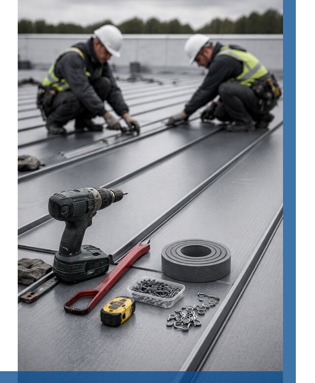 Монтаж фальцевой кровли в Смоленске от 1846 р. | ВЫСОТНИК-Смл