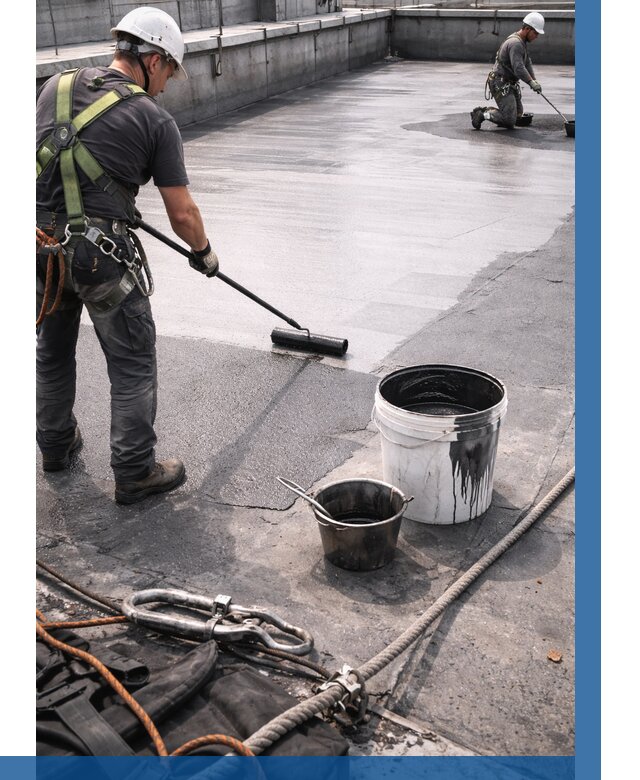 Гидроизоляция кровли жидкой резиной в Смоленске от 513 р. | ВЫСОТНИК-Смл