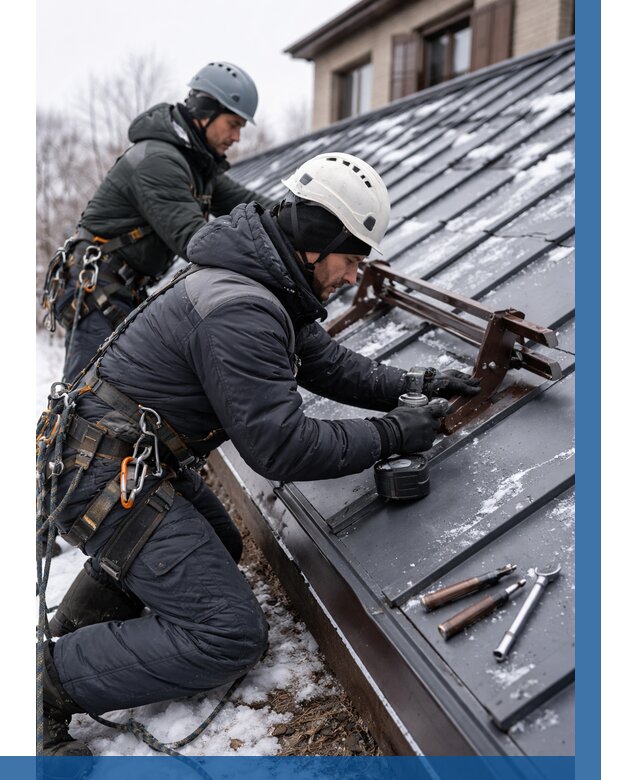 Монтаж снегозадержателей в Смоленске от 461 р. | ВЫСОТНИК-Смл