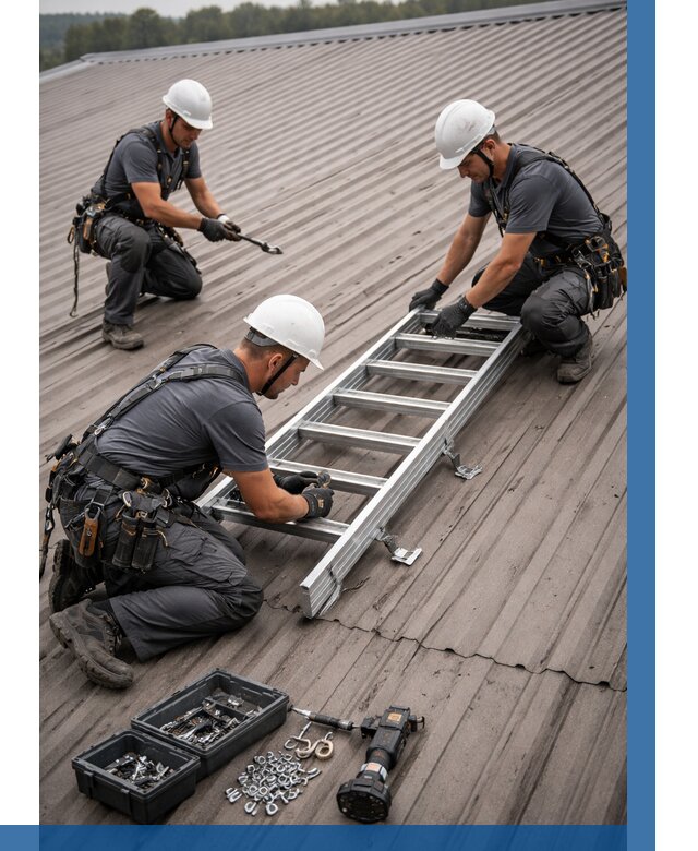 Монтаж кровельной лестницы в Смоленске от 4615 р. | ВЫСОТНИК-Смл