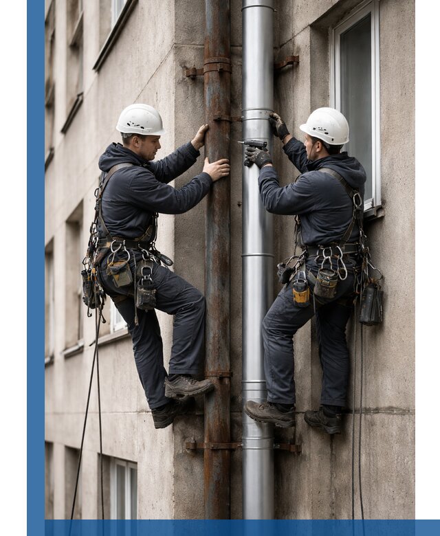 Замена водосточных труб в Смоленске: монтаж и демонтаж под ключ