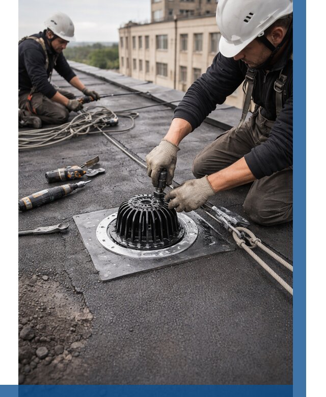 Установка водосточных воронок в Смоленске цена от 3589 р. | ВЫСОТНИК-Смл