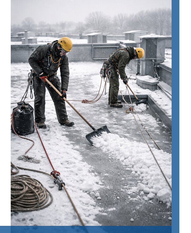 Очистка крыши от снега в Смоленске от 7691 р. | ВЫСОТНИК-Смл