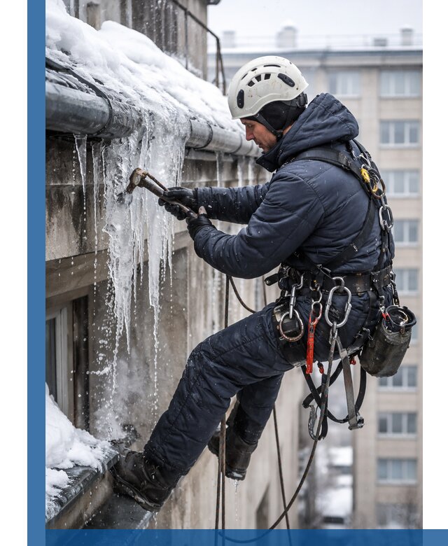 Удаление наледи и чистка водостоков в Смоленске оперативно и безопасно