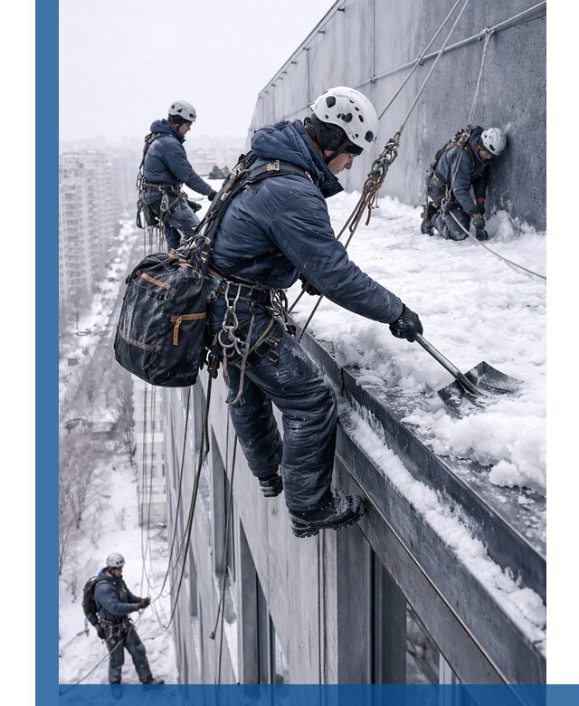 Абонентское обслуживание кровли зимой в Смоленске регулярный уход