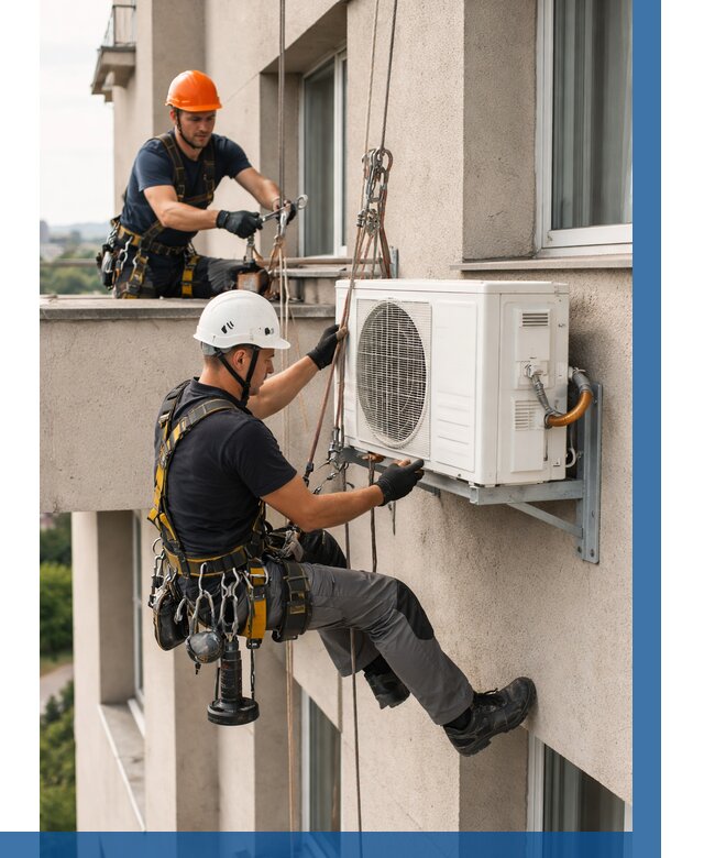 Монтаж внешнего блока кондиционера в Смоленске от 6666 р. | ВЫСОТНИК-Смл