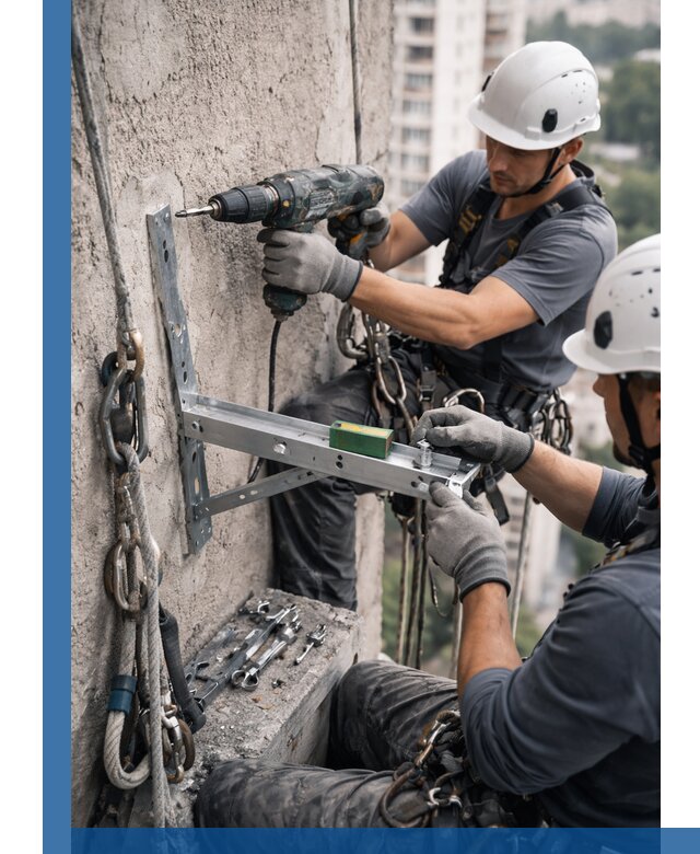 Установка кронштейнов кондиционера и крепежа в Смоленске