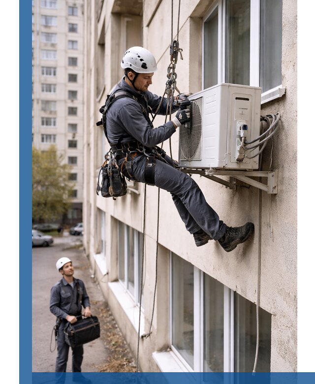 Демонтаж внешнего блока кондиционера в Смоленске профессионально