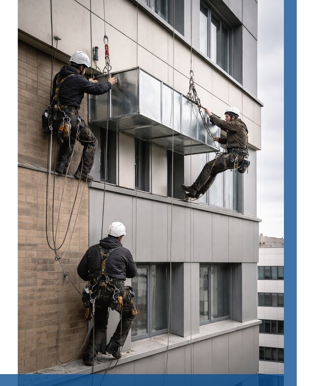 Монтаж воздуховодов на фасаде в Смоленске от 1538 р. | ВЫСОТНИК-Смл