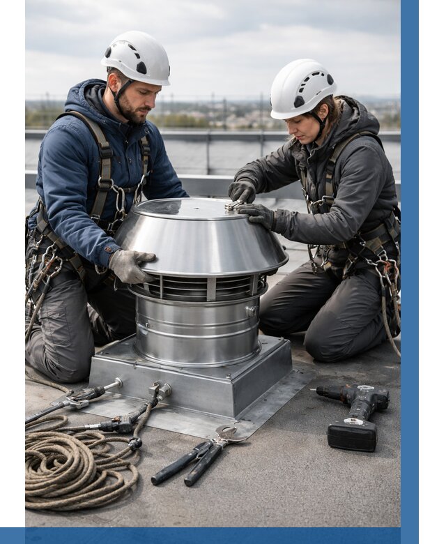 Установка дефлекторов на кровле в Смоленске от 4615 р. | ВЫСОТНИК-Смл