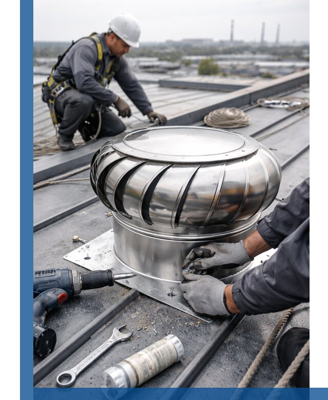 Установка дефлекторов на кровле в Смоленске профессионально