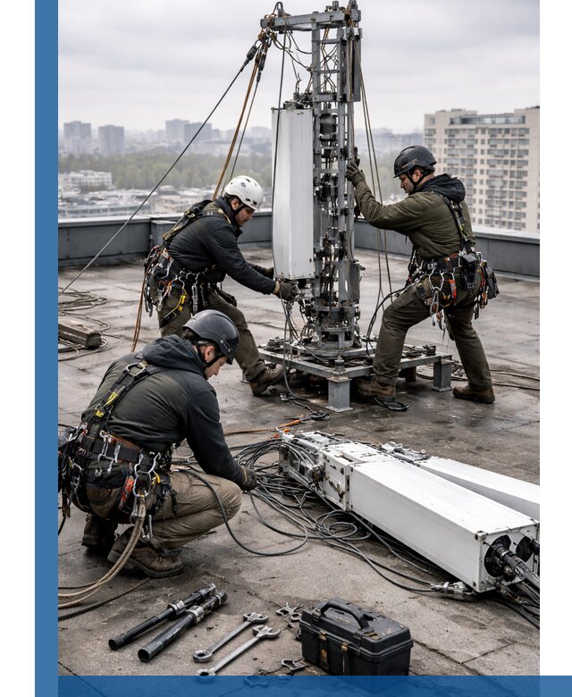 Демонтаж антенн на крыше зданий в Смоленске с гарантией